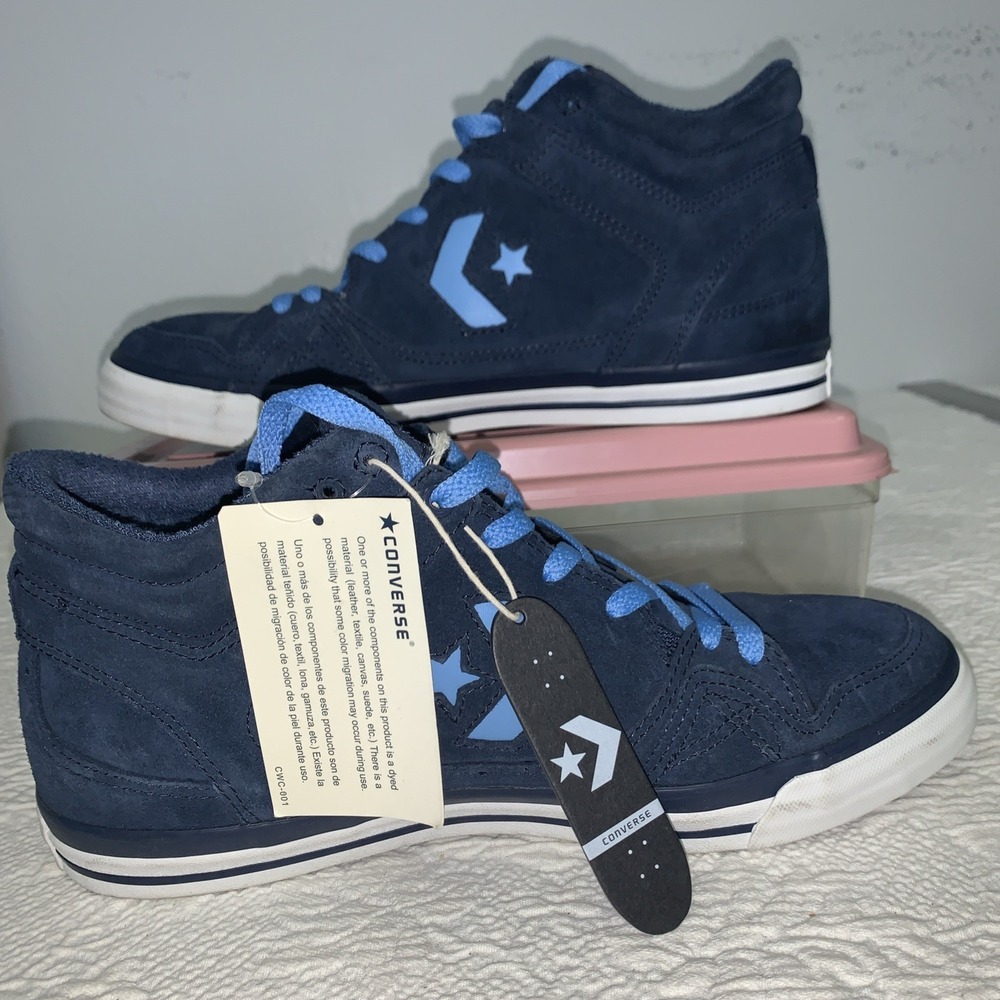 Converse‎ ⭐️ Rune Glifberg Size 10 Hi Blue Suede Men's Shoes Skate RARE 🌟